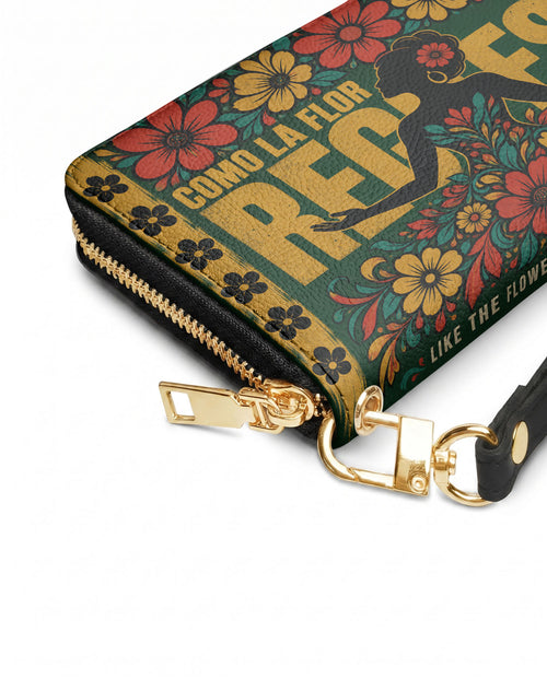 "Como la flor, regreso cada primavera" ver.1 Long Wallet - side view | Paleta Bags