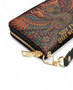 "Soy fuego que no se apaga" ver.1 Long Wallet - side view | Paleta Bags
