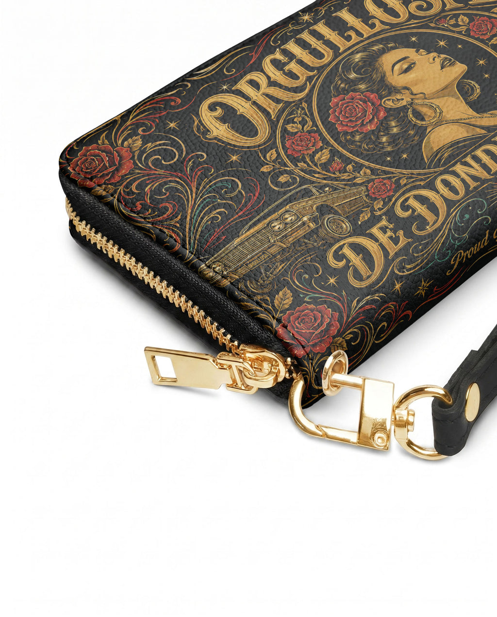 "Orgullosa de donde vengo" ver.4 Long Wallet - side view | Paleta Bags