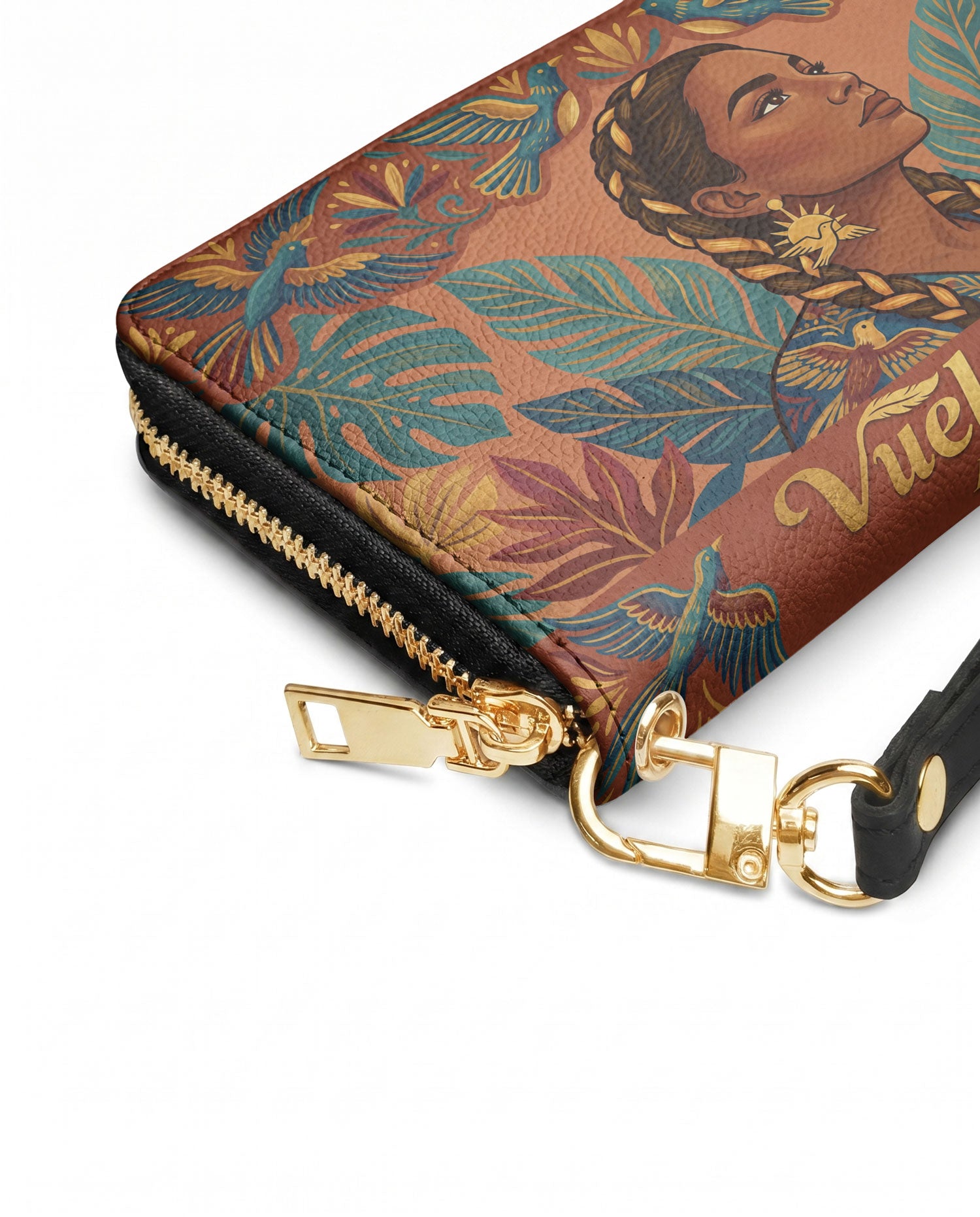 "Vuelo Alto" ver.1 Long Wallet - side view | Paleta Bags