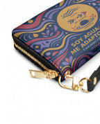"Soy agua fluyo, me adapto, persisto" ver.3 Long Wallet - side view | Paleta Bags