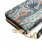 "Soy agua fluyo, me adapto, persisto" ver.1 Long Wallet - side view | Paleta Bags
