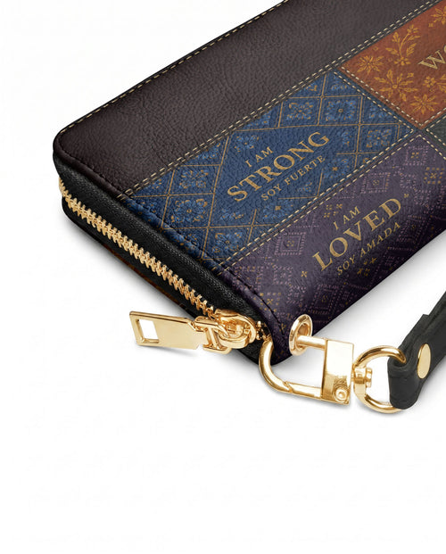 "BILINGÜE" ver.1 Long Wallet - side view | Paleta Bags