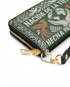 "Nacida de la tierra, hecha para el mundo" ver.3 Long Wallet - side view | Paleta Bags
