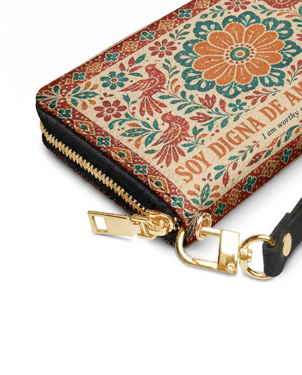 "Otomi Wild Embroidery" ver.5 Long Wallet - side view | Paleta Bags