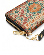 "Otomi Wild Embroidery" ver.5 Long Wallet - side view | Paleta Bags