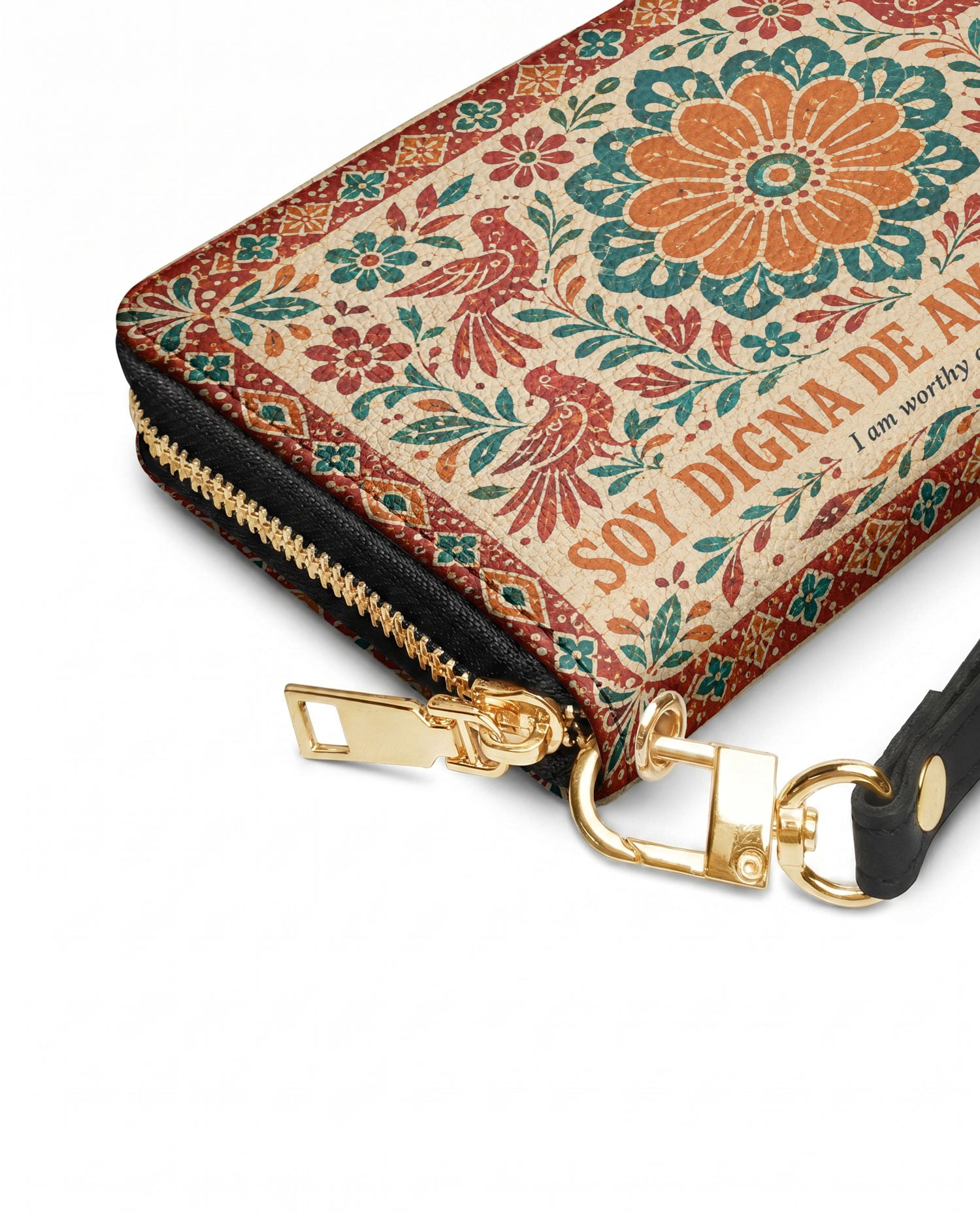 "Otomi Wild Embroidery" ver.5 Long Wallet - side view | Paleta Bags
