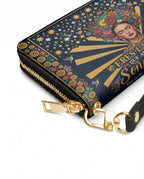 "Eres la mujer que alguna vez soñaste ser" ver.3 Long Wallet - side view | Paleta Bags