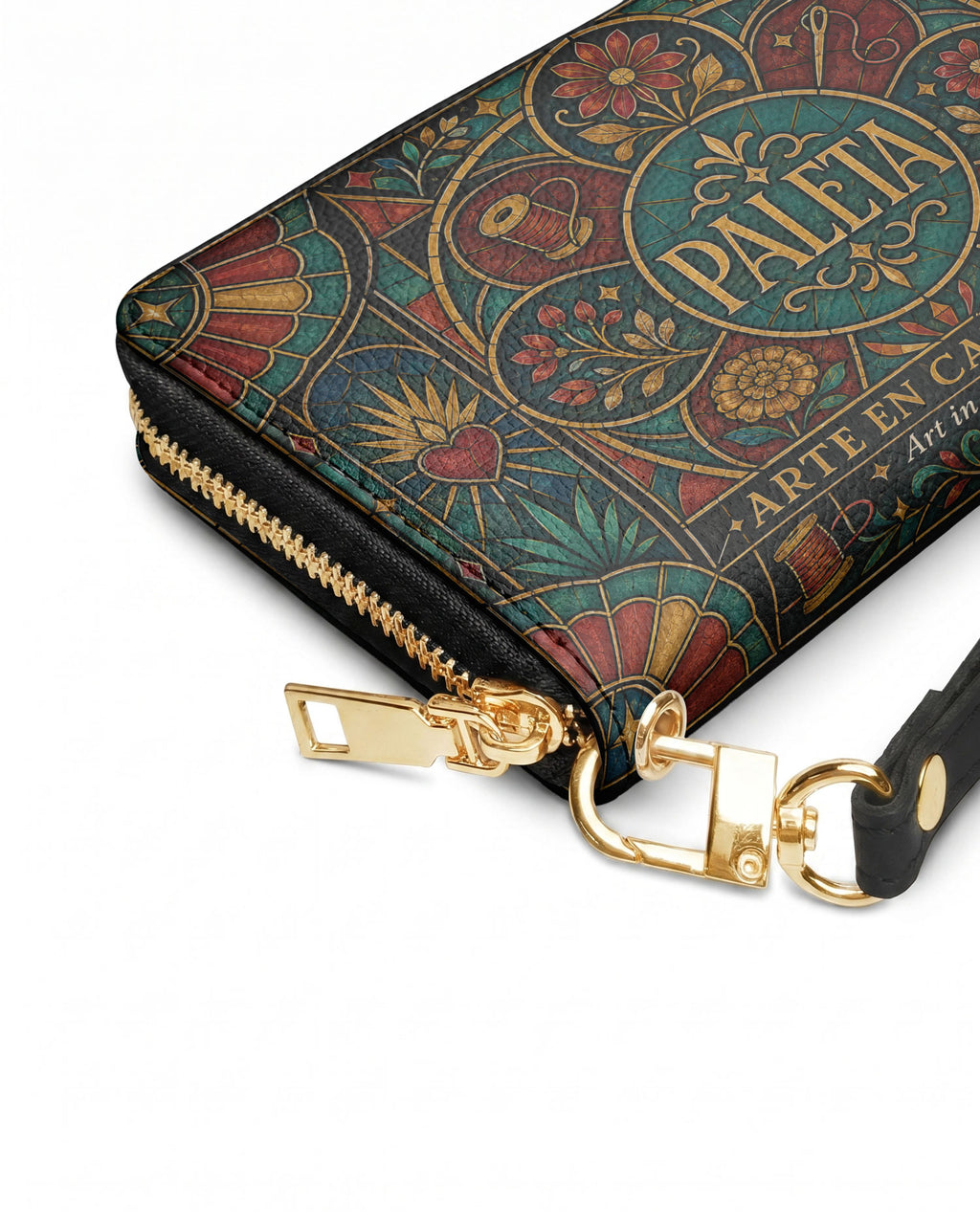 "La Paleta — Arte en cada costura" ver.5 Long Wallet - side view | Paleta Bags