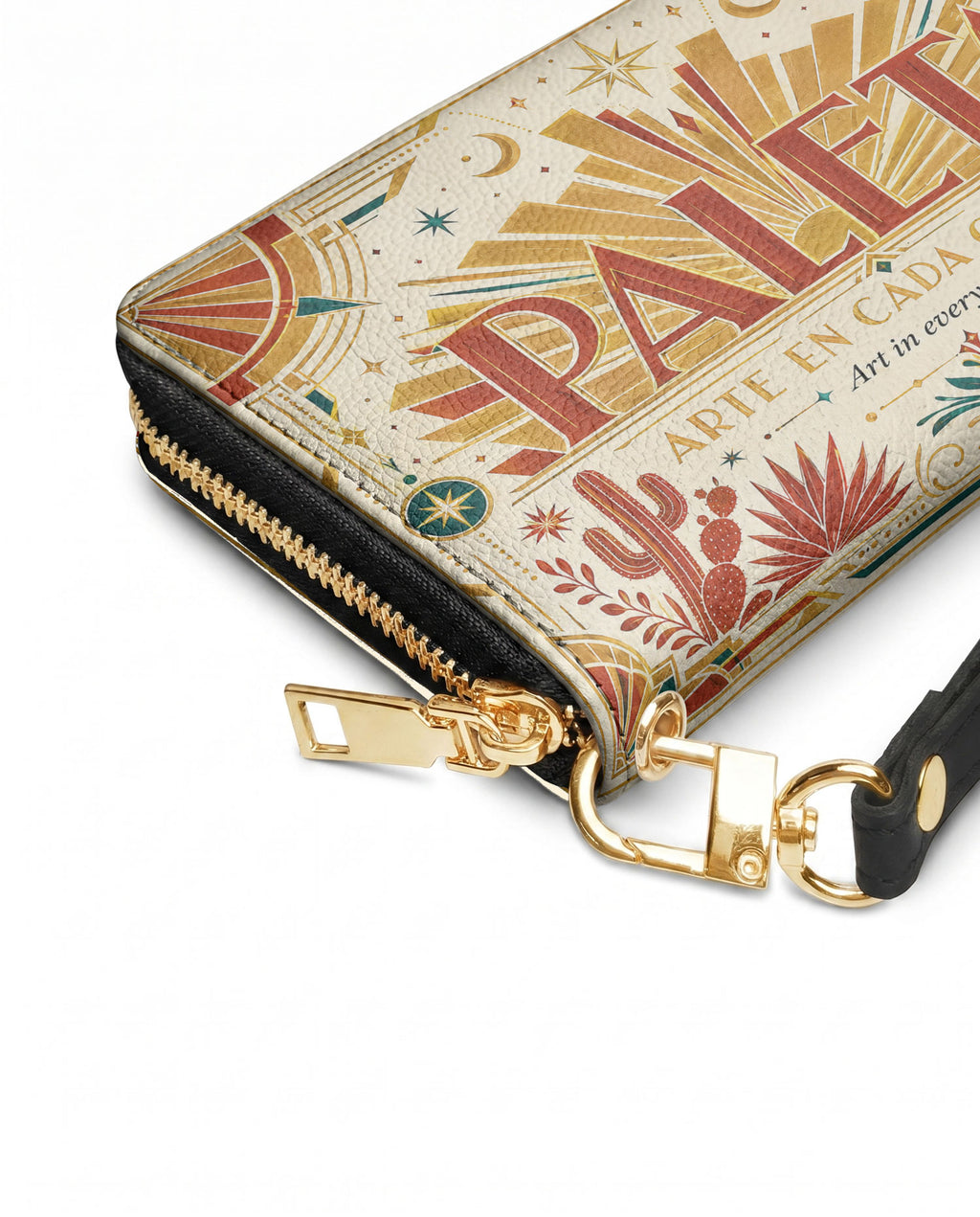 "La Paleta — Arte en cada costura" ver.4 Long Wallet - side view | Paleta Bags