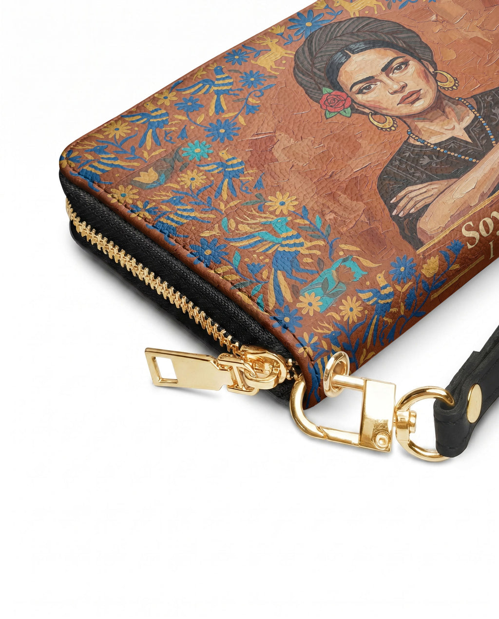 "Soy Fuerte" ver.5 Long Wallet - side view | Paleta Bags