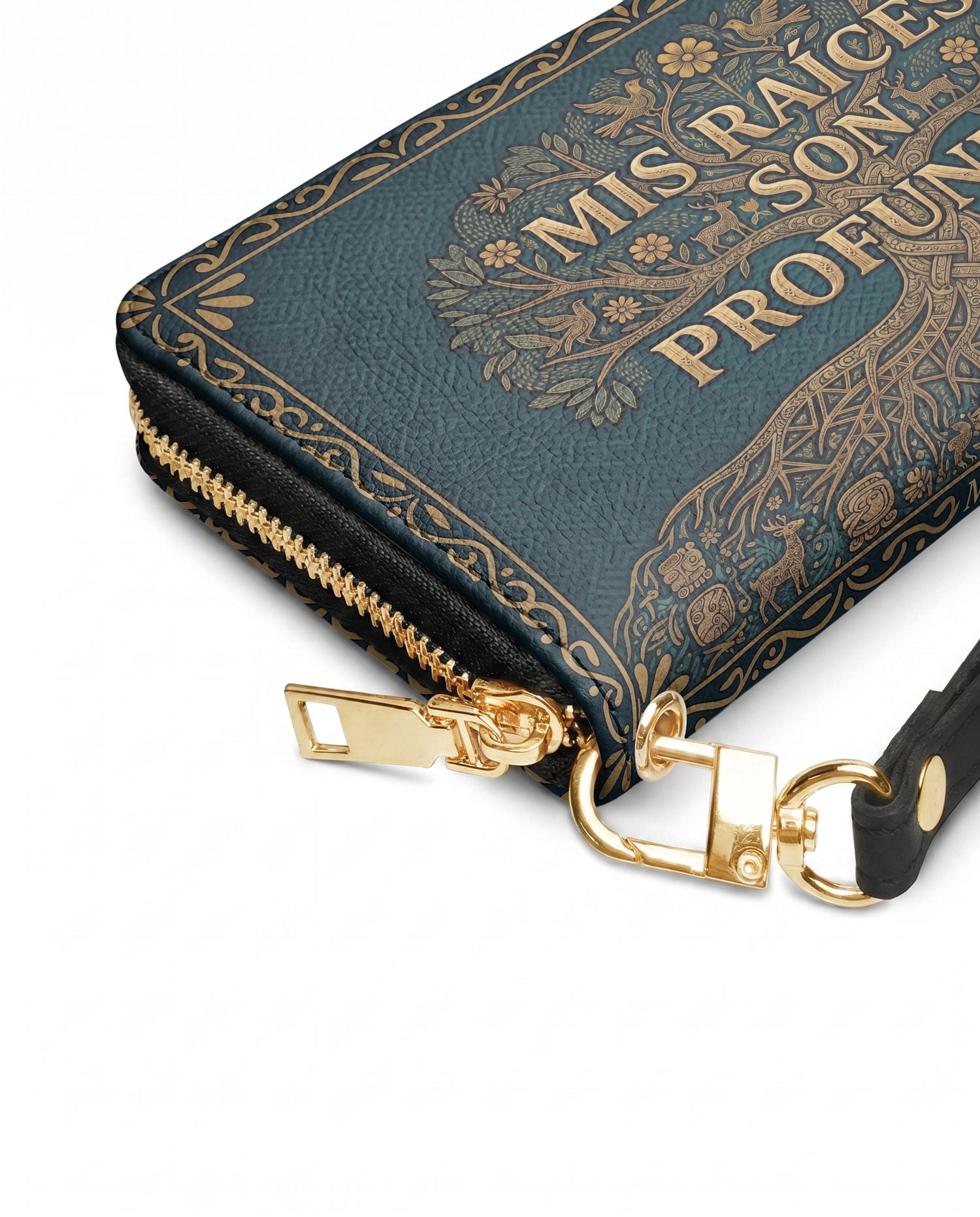 "Mis Raíces son Profundas" ver.2 Long Wallet - side view | Paleta Bags