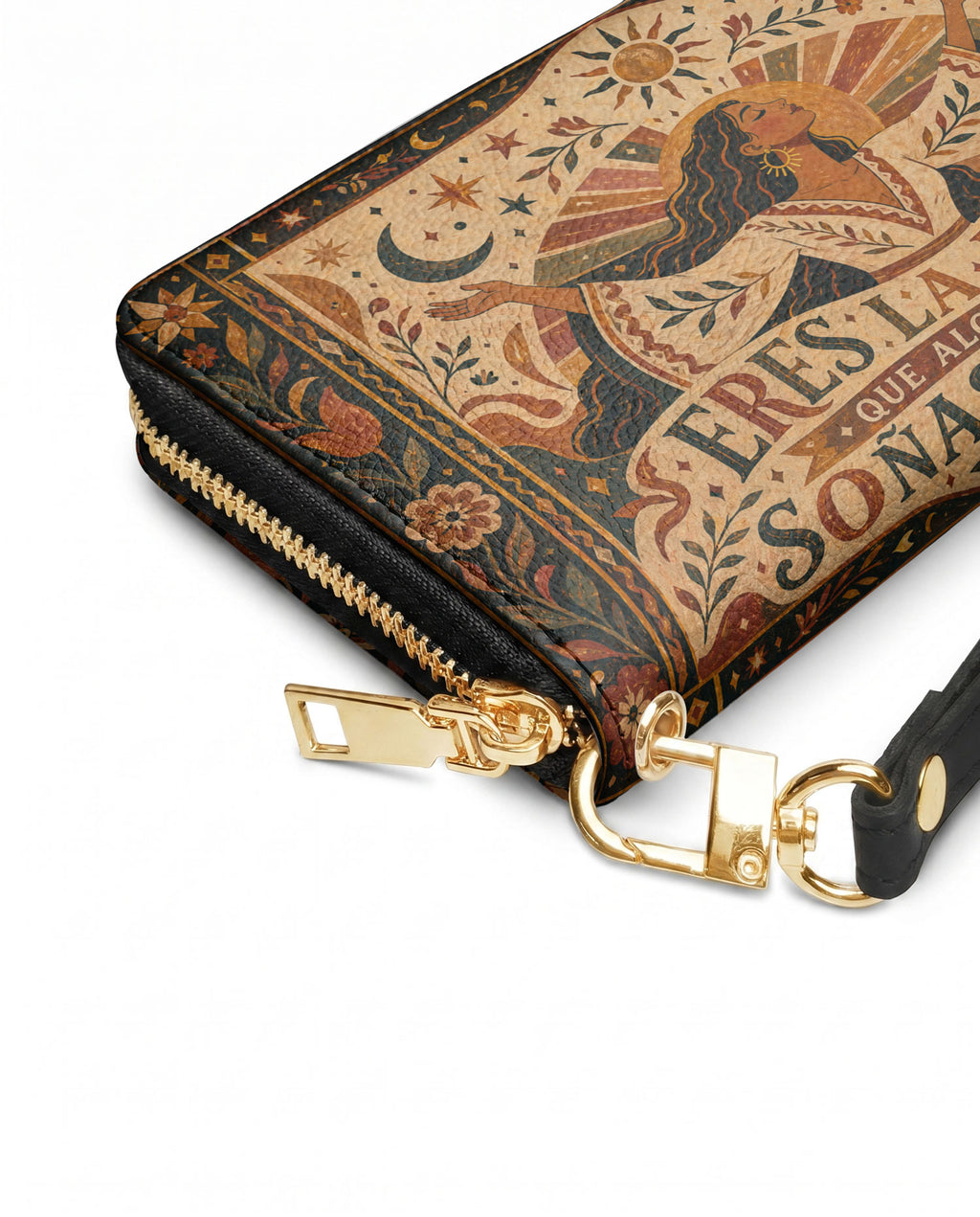 "Eres la mujer que alguna vez soñaste ser" ver.1 Long Wallet - side view | Paleta Bags