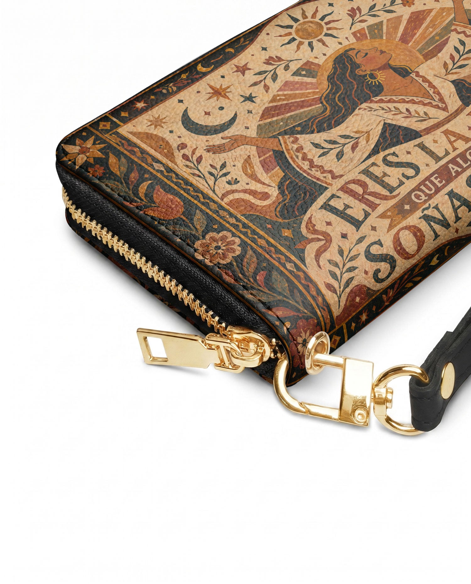 "Eres la mujer que alguna vez soñaste ser" ver.1 Long Wallet - side view | Paleta Bags