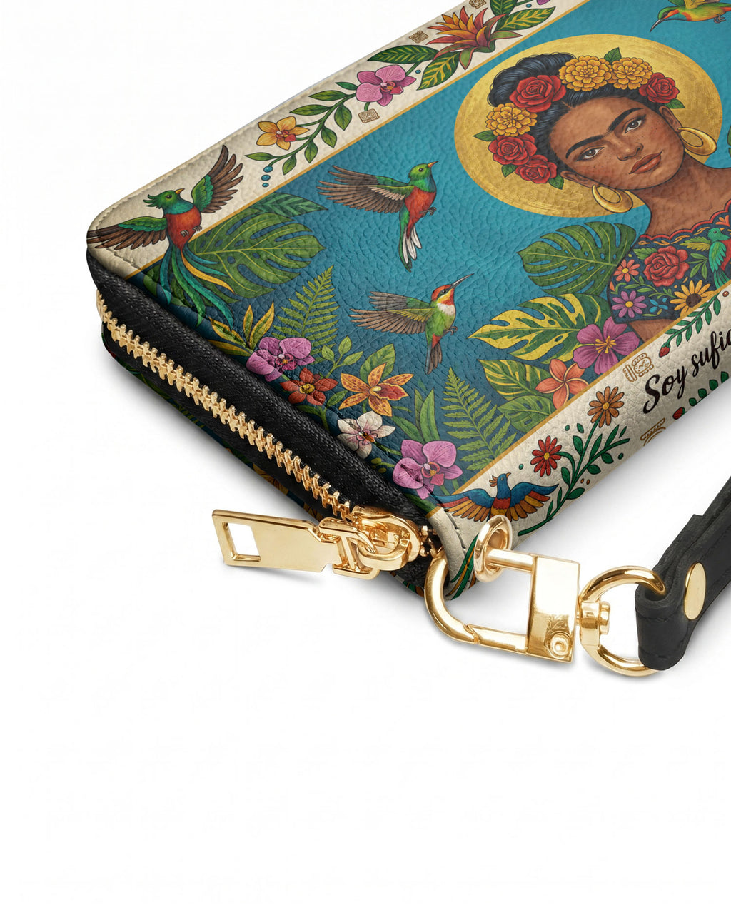 "Soy suficiente, tal y como soy" ver.11 Long Wallet - side view | Paleta Bags