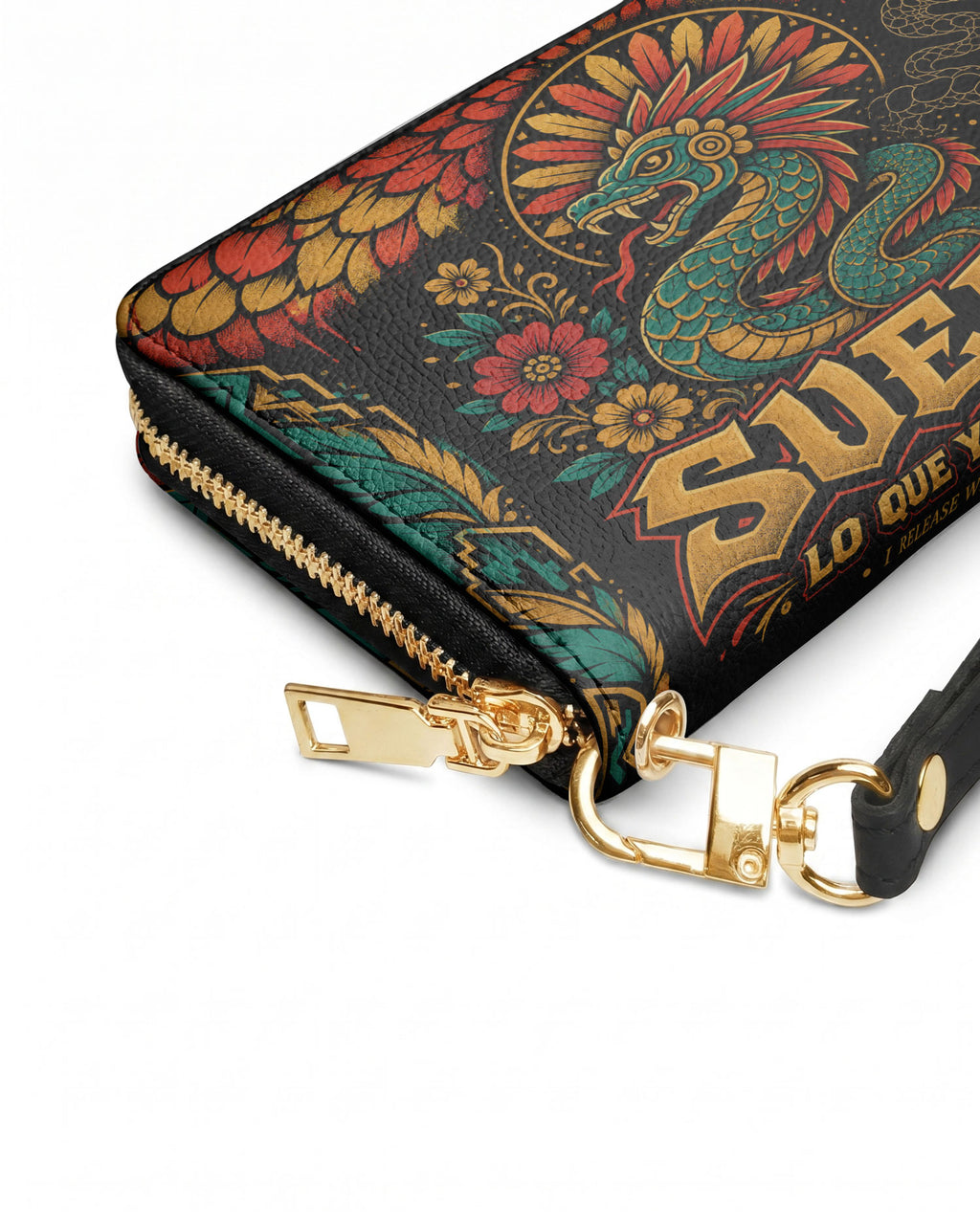 "Suelto lo que ya no me sirve" ver.2 Long Wallet - side view | Paleta Bags