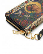 "Poderosa y Libre" ver.1 Long Wallet - side view | Paleta Bags