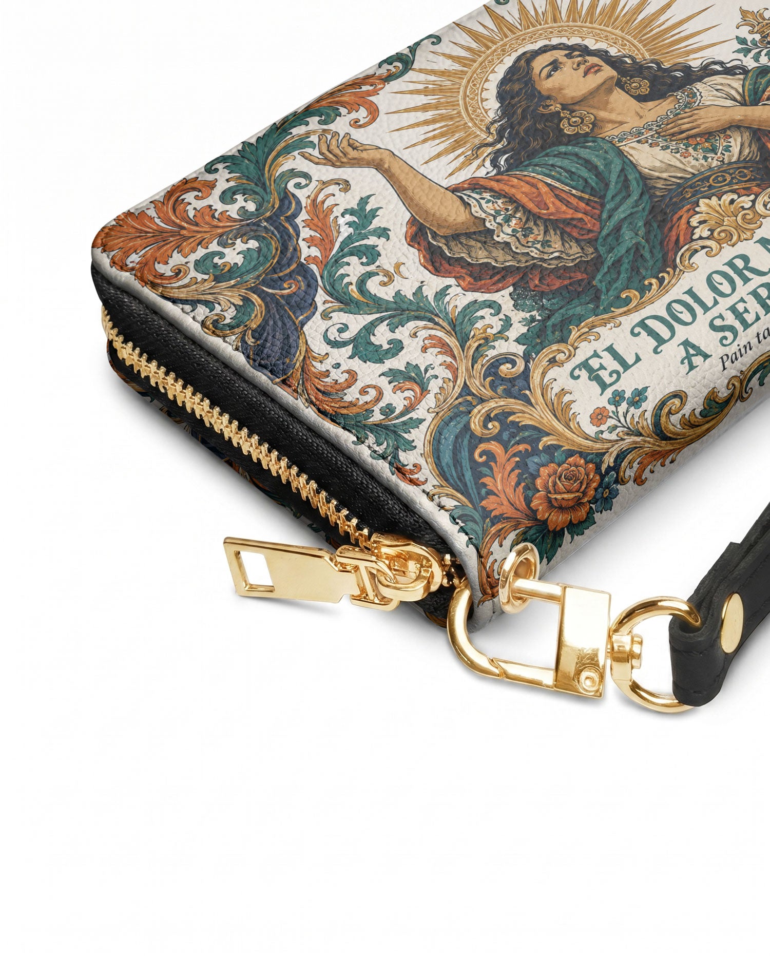 "El dolor me enseñó a ser fuerte" ver.5 Long Wallet - side view | Paleta Bags