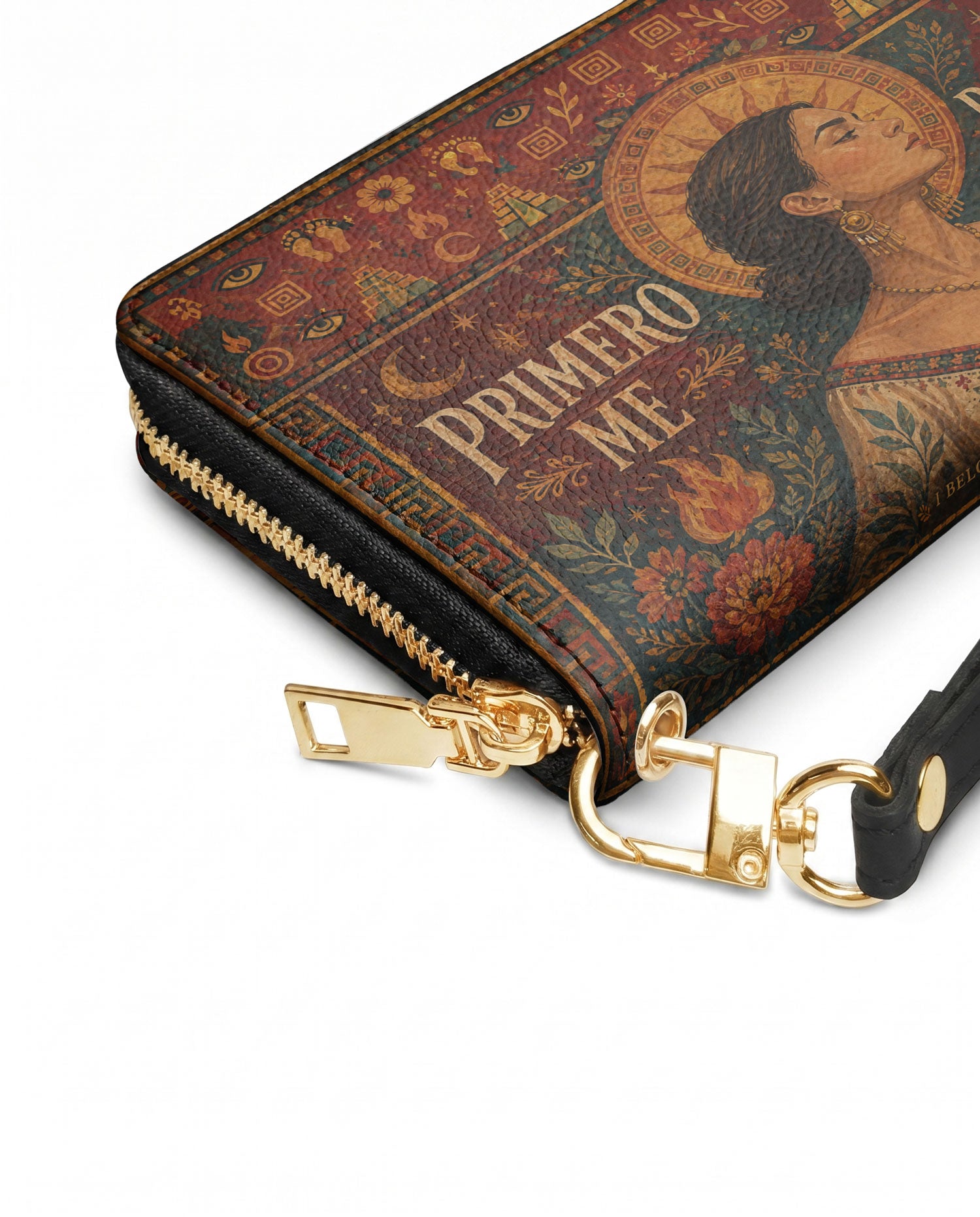 "Primero me pertenezco a mí" ver.1 Long Wallet - side view | Paleta Bags