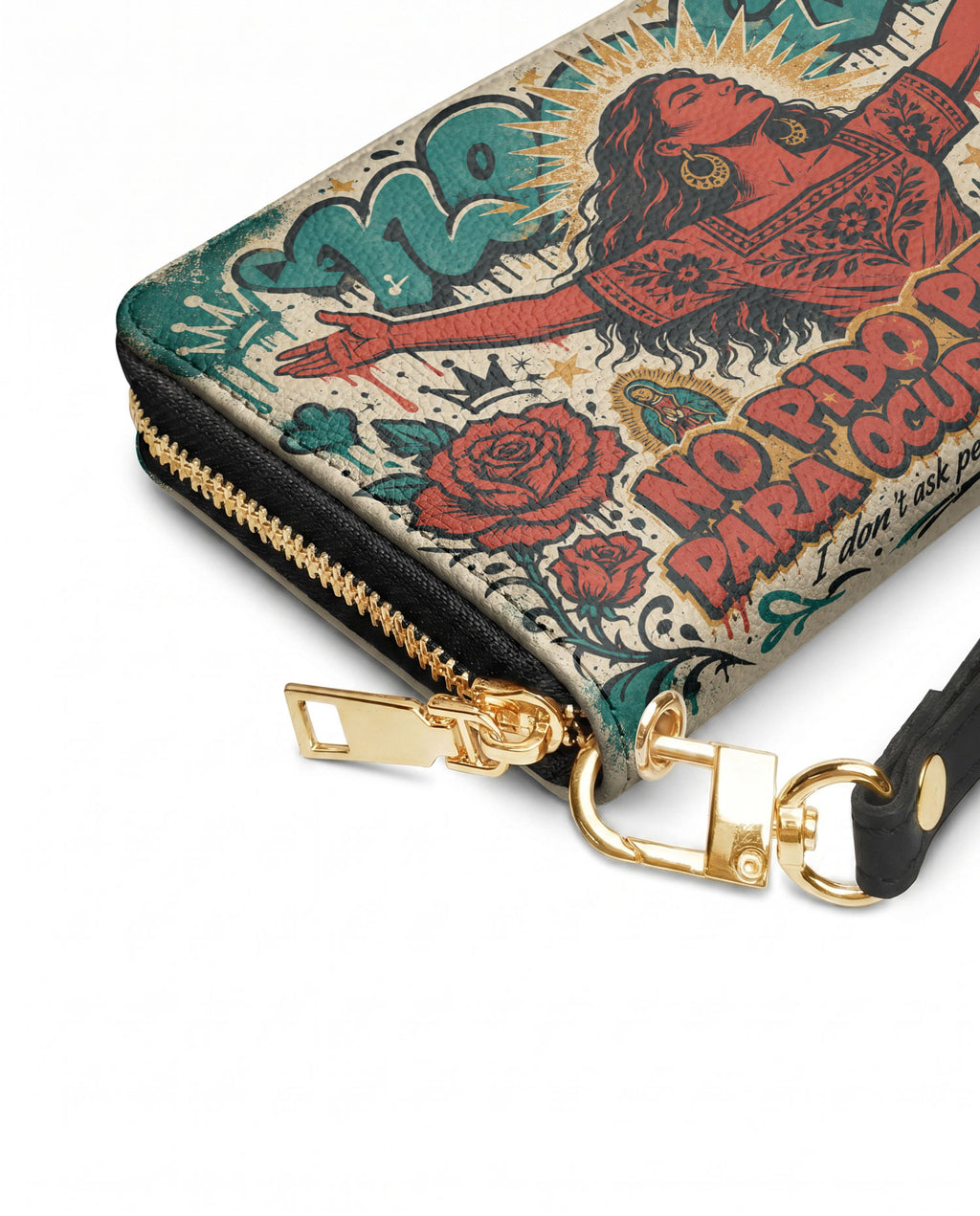 "No pido permiso para ocupar espacio" ver.3 Long Wallet - side view | Paleta Bags