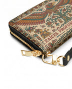 "Raíces profundas, alas libres" ver.5 Long Wallet - side view | Paleta Bags