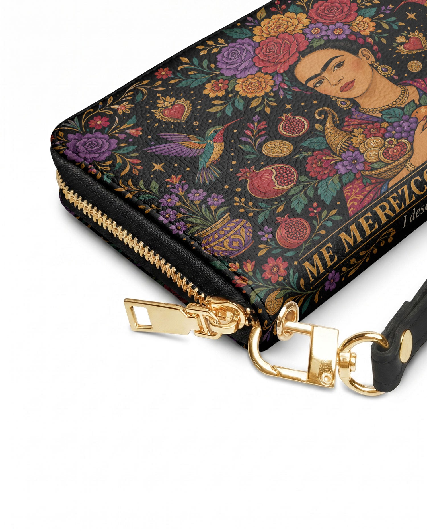 "Me merezco todo lo bueno" ver.1 Long Wallet - side view | Paleta Bags