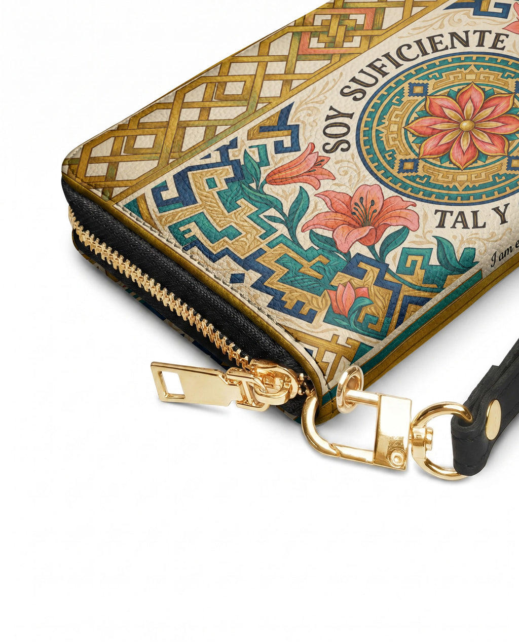 "Soy suficiente, tal y como soy" ver.9 Long Wallet - side view | Paleta Bags