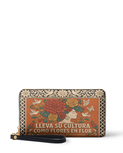 "Lleva su cultura como flores en flor" ver.3 Long Wallet