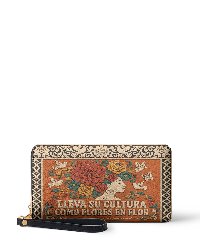 "Lleva su cultura como flores en flor" ver.3 Long Wallet