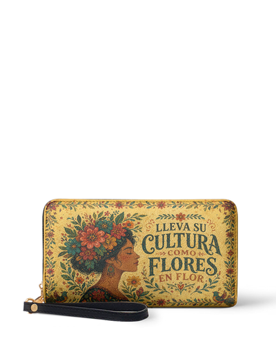 "Lleva su cultura como flores en flor" ver.1 Long Wallet
