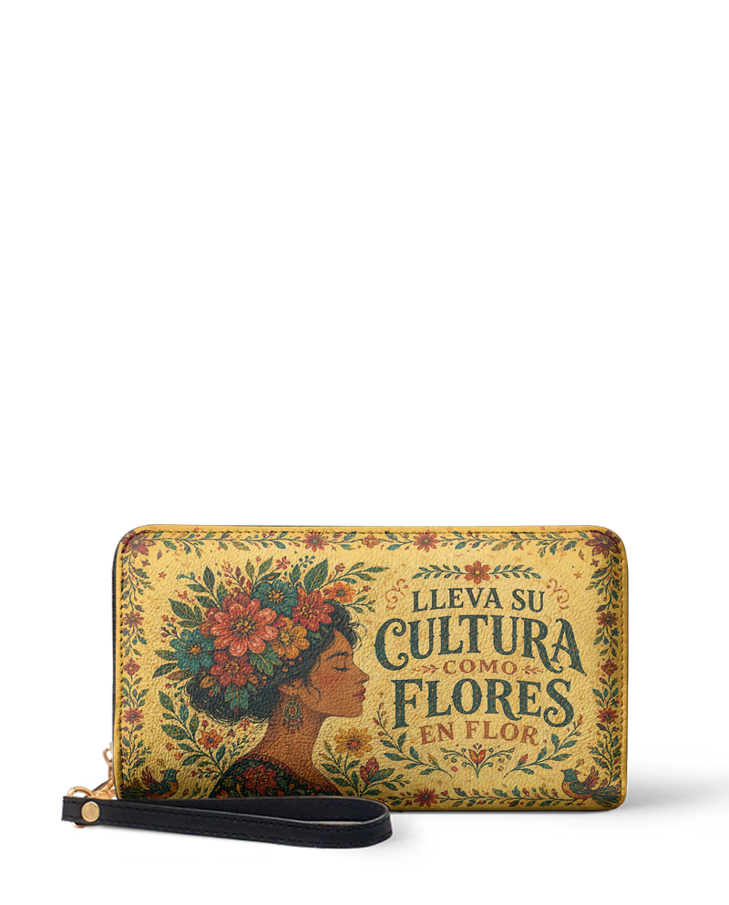 "Lleva su cultura como flores en flor" ver.1 Long Wallet