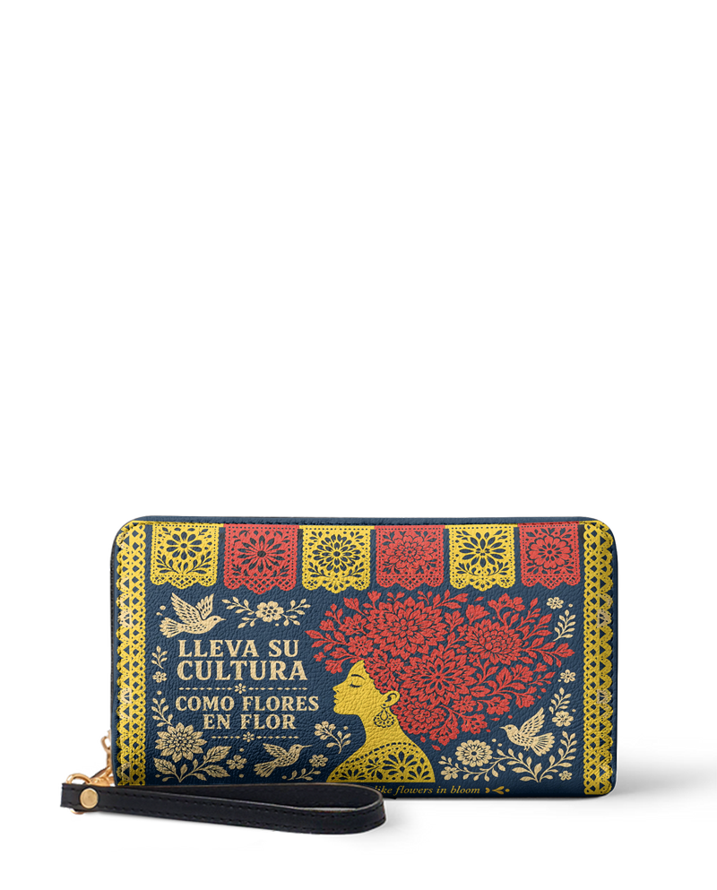 "Lleva su cultura como flores en flor" ver.2 Long Wallet
