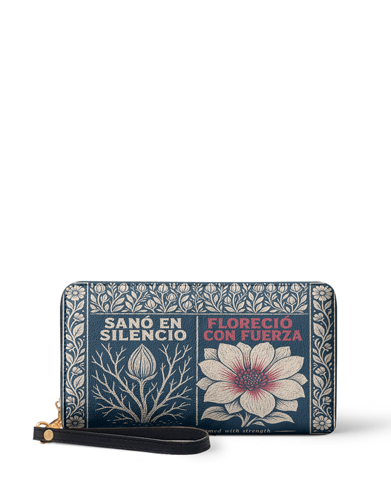 "Sanó en silencio, floreció con fuerza" ver.1 Long Wallet