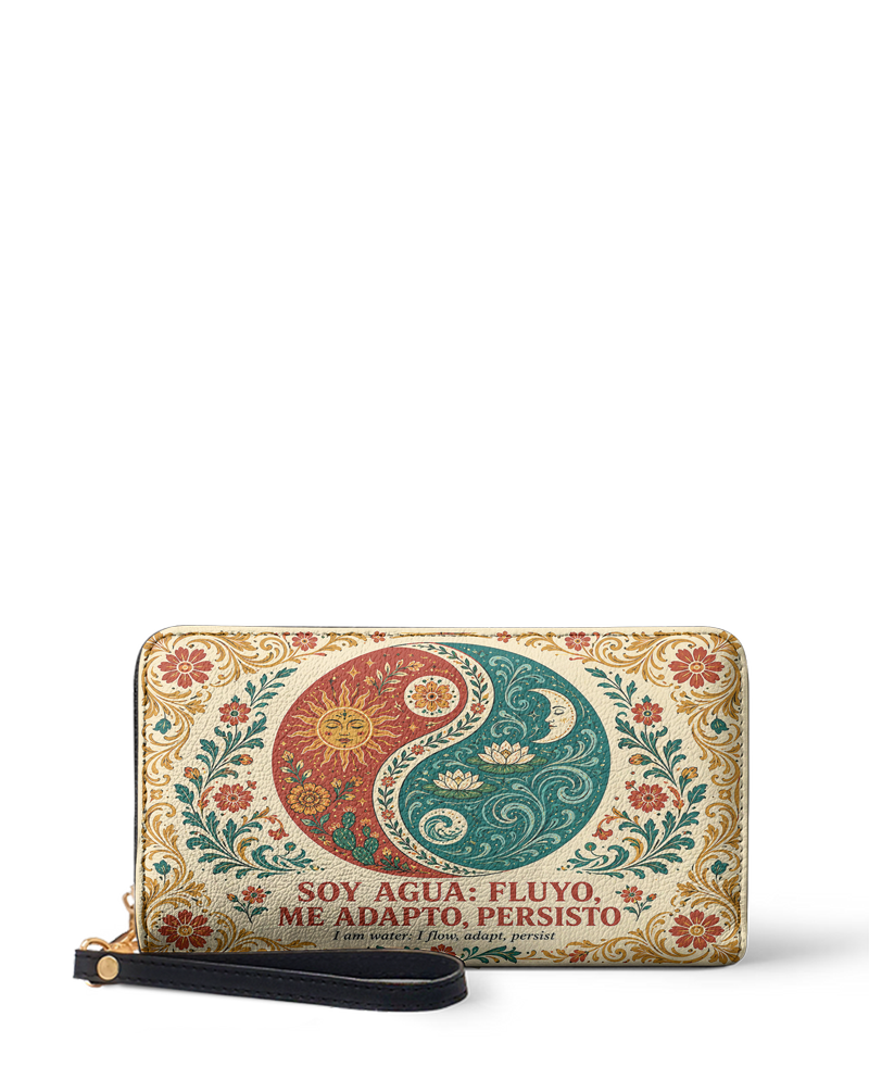"Soy agua fluyo, me adapto, persisto" ver.5 Long Wallet