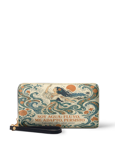 "Soy agua fluyo, me adapto, persisto" ver.4 Long Wallet