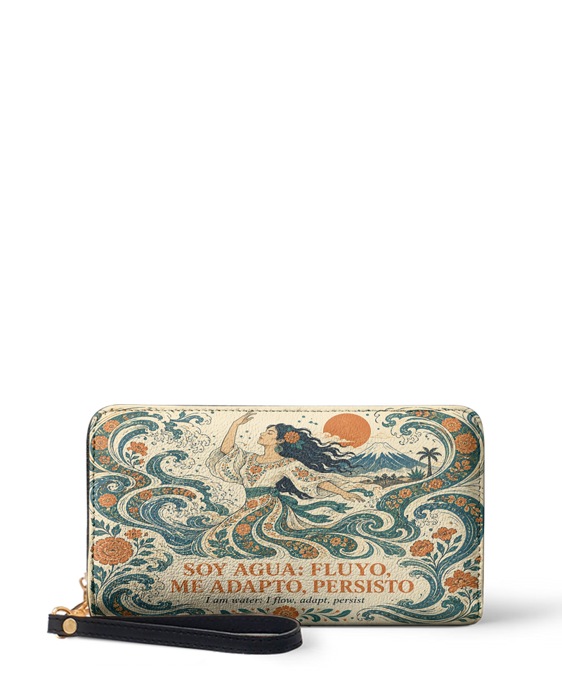 "Soy agua fluyo, me adapto, persisto" ver.4 Long Wallet