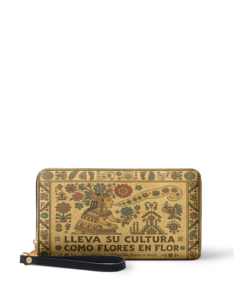 "Lleva su cultura como flores en flor" ver.5 Long Wallet