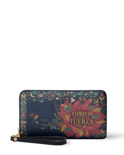 "Sanó en silencio, floreció con fuerza" ver.2 Long Wallet