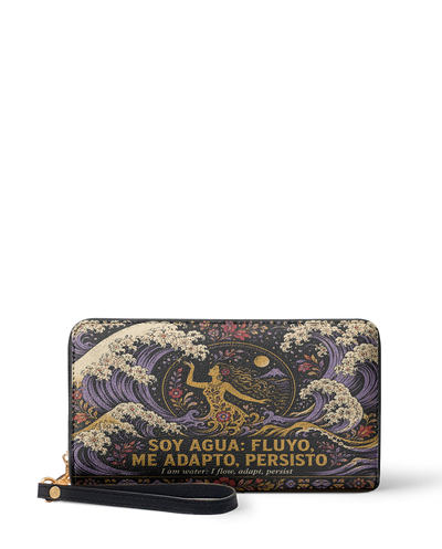 "Soy agua fluyo, me adapto, persisto" ver.2 Long Wallet