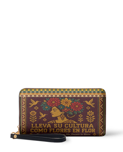 "Lleva su cultura como flores en flor" ver.4 Long Wallet
