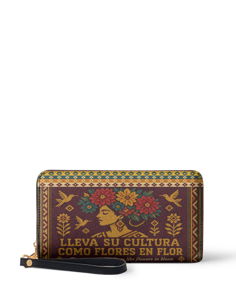"Lleva su cultura como flores en flor" ver.4 Long Wallet
