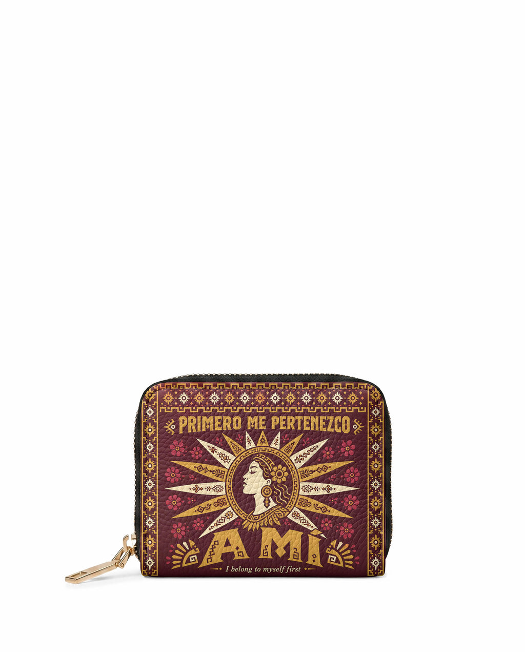 "Primero me pertenezco a mí" ver.5 Mini Wallet - front view | Paleta Bags