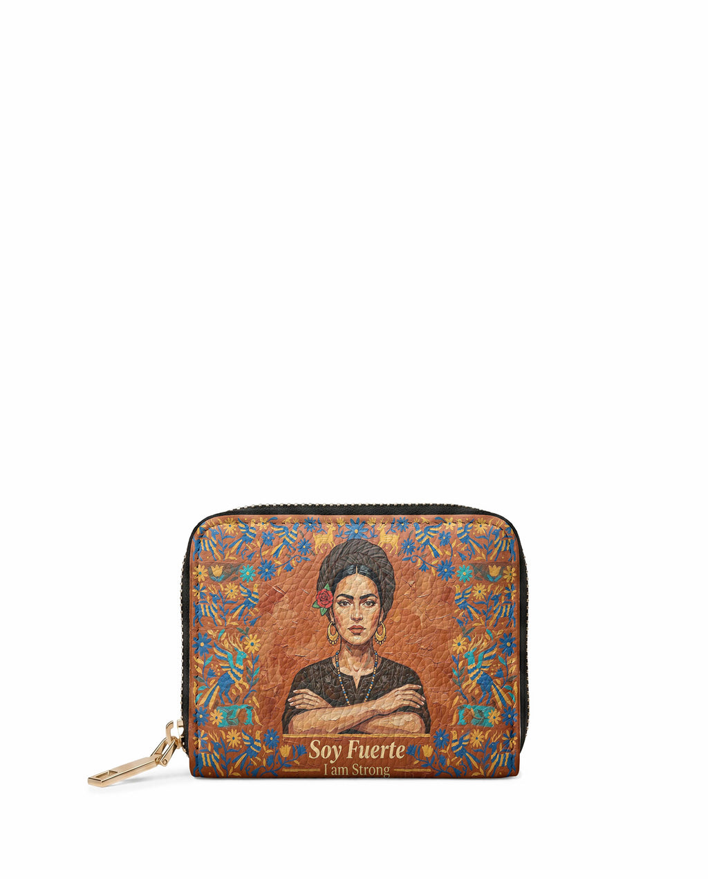 "Soy Fuerte" ver.5 Mini Wallet - front view | Paleta Bags