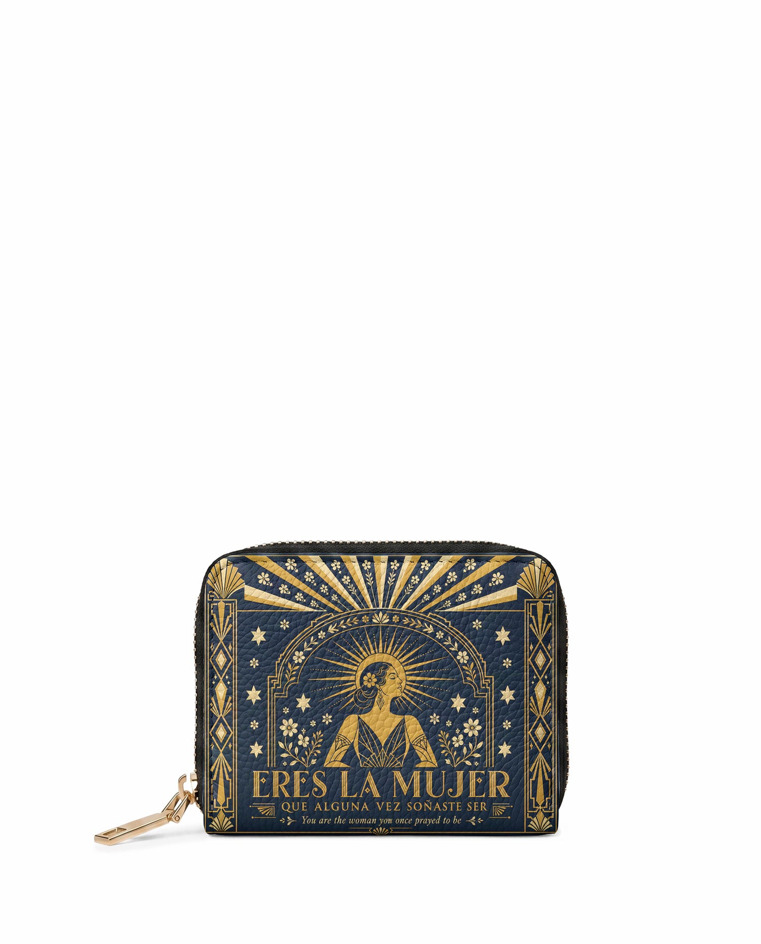 "Eres la mujer que alguna vez soñaste ser" ver.7 Mini Wallet - front view | Paleta Bags