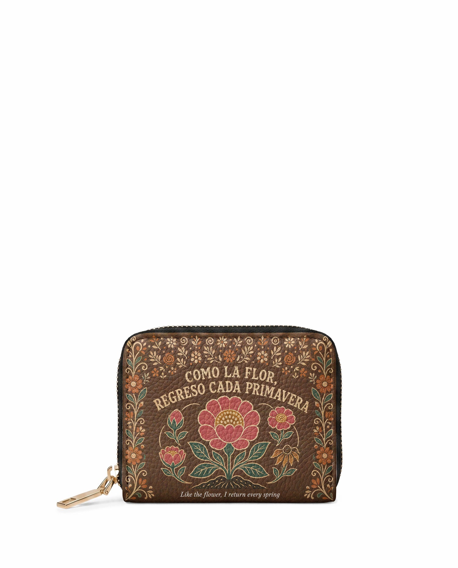 "Como la flor, regreso cada primavera" ver.4 Mini Wallet - front view | Paleta Bags