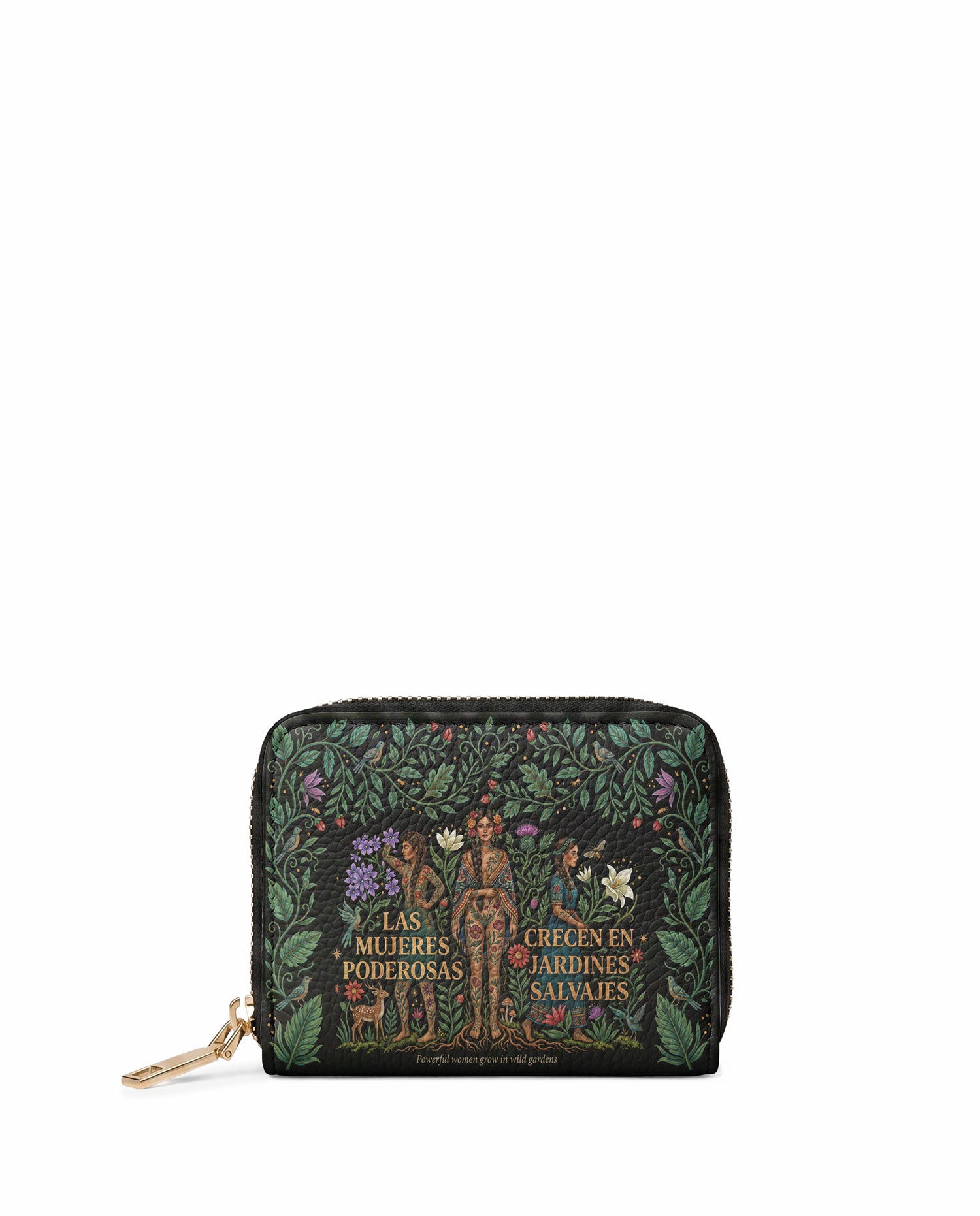 "Las mujeres poderosas crecen en jardines salvajes" ver.1 Mini Wallet - front view | Paleta Bags