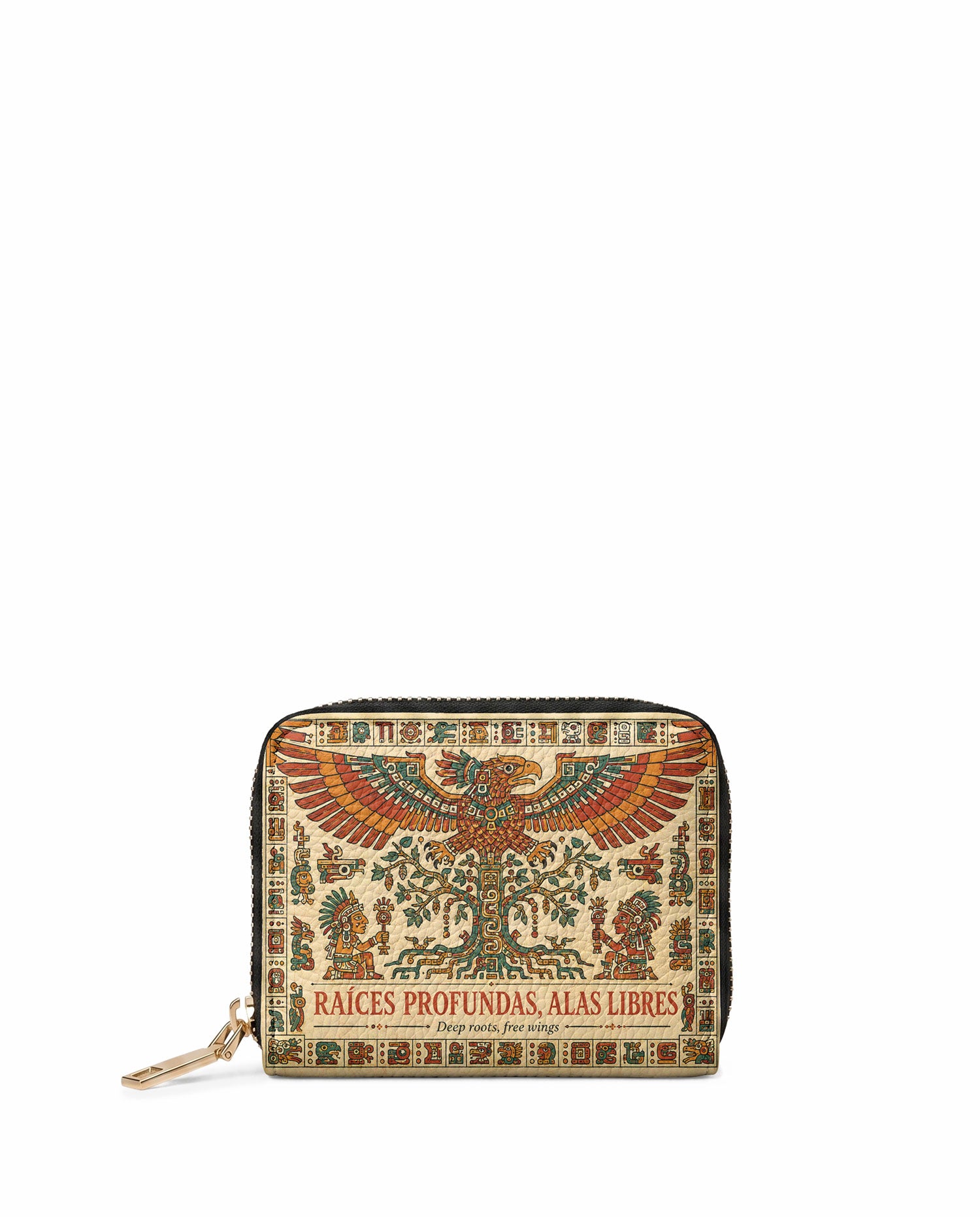 "Raíces profundas, alas libres" ver.3 Mini Wallet - front view | Paleta Bags