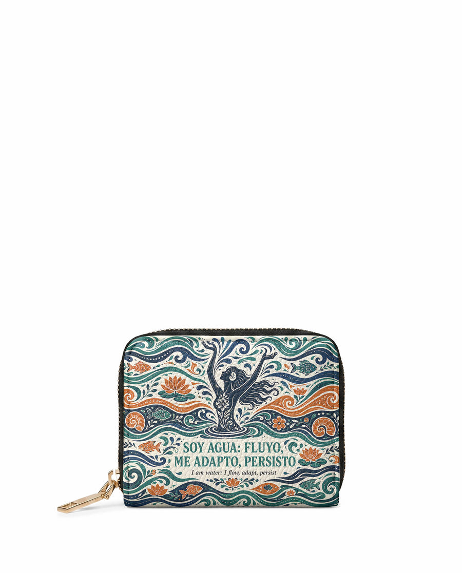 "Soy agua fluyo, me adapto, persisto" ver.1 Mini Wallet