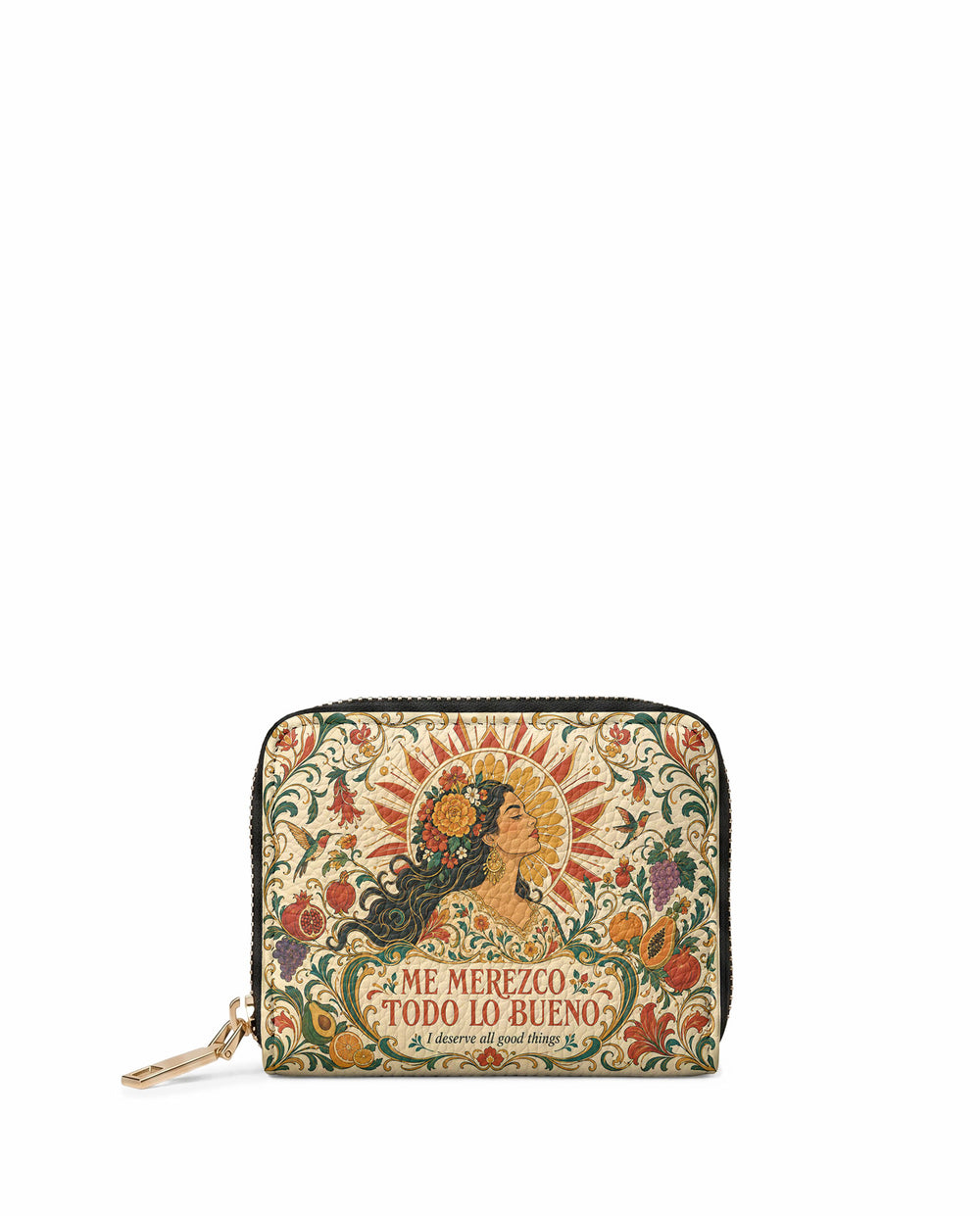 "Me merezco todo lo bueno" ver.3 Mini Wallet - front view | Paleta Bags