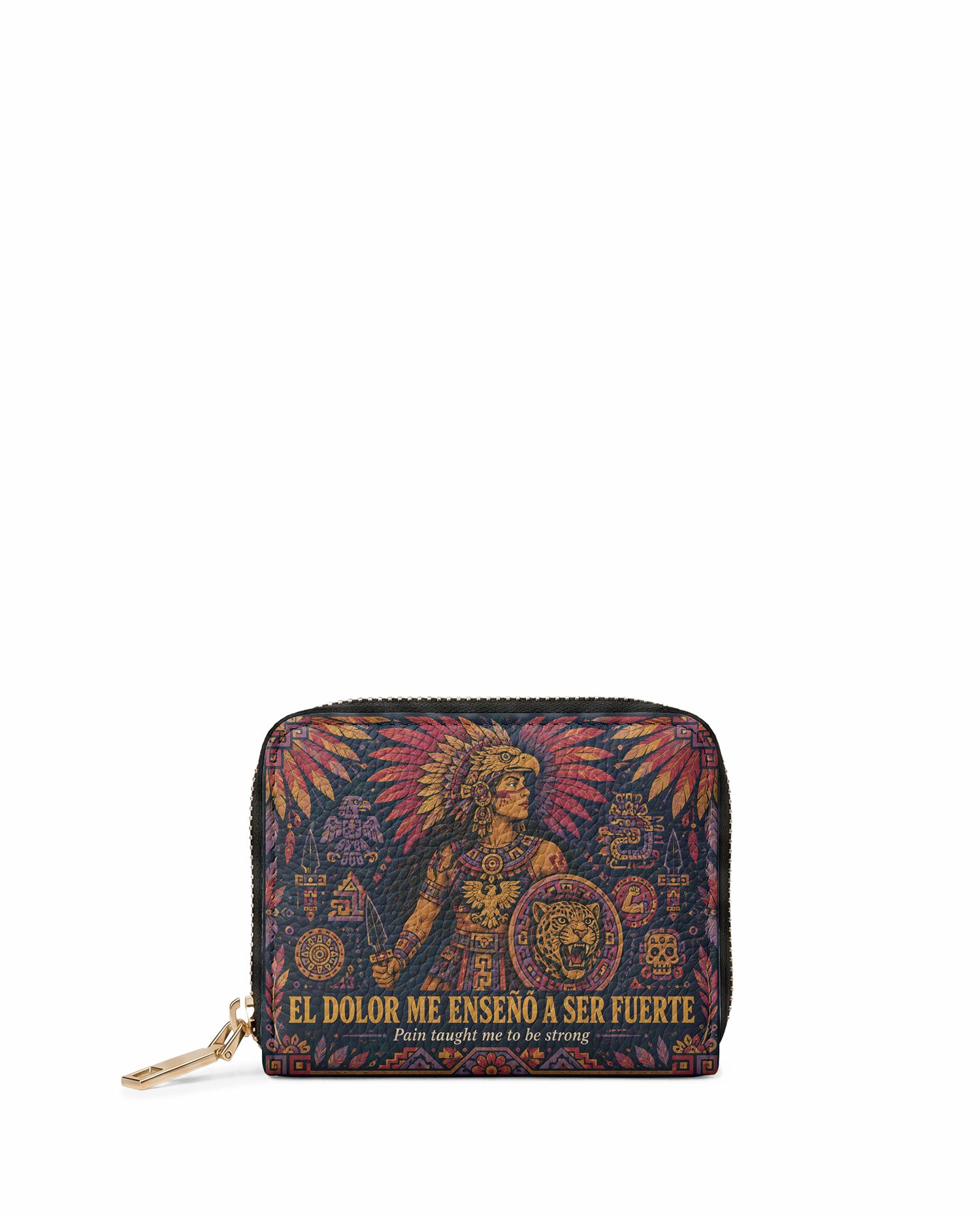 "El dolor me enseñó a ser fuerte" ver.1 Mini Wallet - front view | Paleta Bags